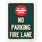 Signmission Do Not Enter No Parking Fire Lane with Graphic Heavy-Gauge Aluminum Rust Proof Parking, A-1824-24149 A-1824-24149 - alternate 1